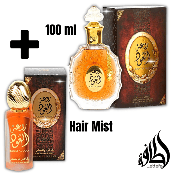 Rouat al Oud – Lattafa – Pack 100ml et Hair Mist